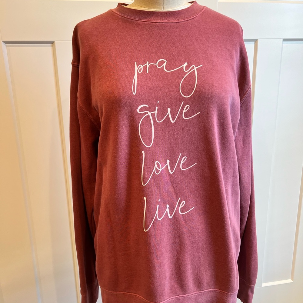 Women's Cozy Slogan Sweater - Burgundy